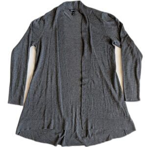 Eileen Fisher Long Open Front Merino Wool Blend Cardigan Duster Women’s S